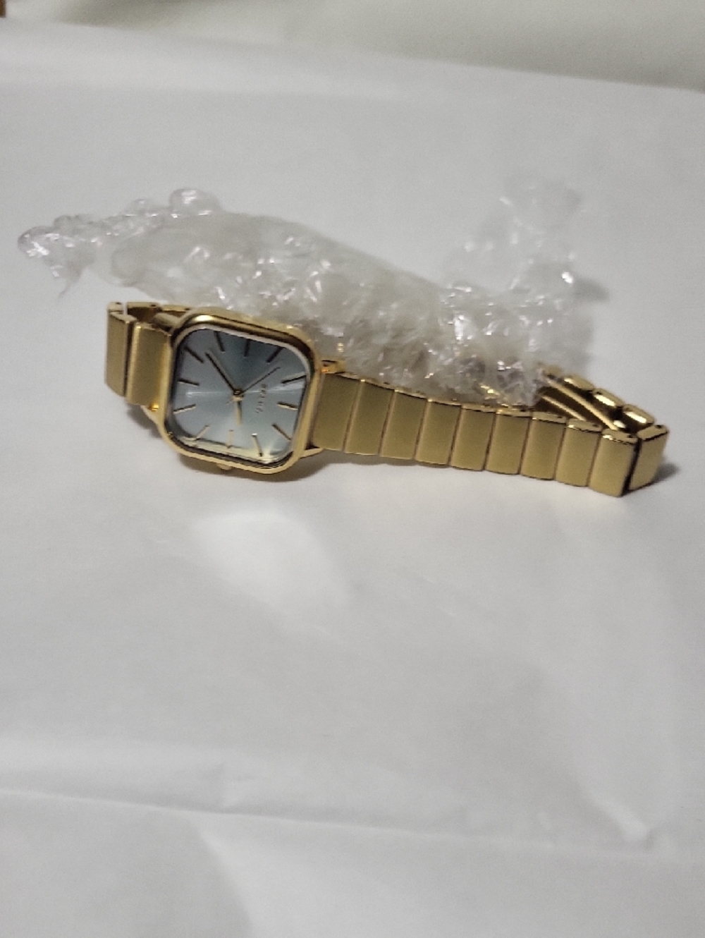 Breda Women's Gold Tone Square Watch Gold/Silver Dial. Not Original Pack. #008 - Picture 3 of 6